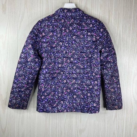 Lands’ End Girls Floral Puffer Primaloft Jacket Size L 14-16 - Picture 7 of 7